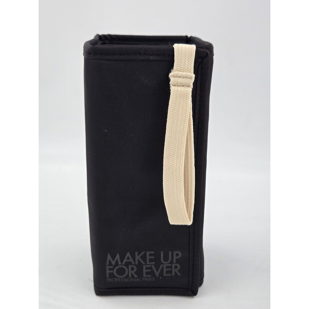 NEW Make Up For Ever Professional Paris Large Black Double Snap & Zip Makeup Bag